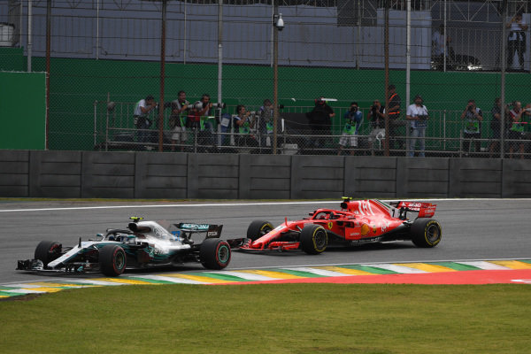 Valtteri Bottas, Mercedes-AMG F1 W09 EQ Power+ and Kimi Raikkonen, Ferrari SF71H
