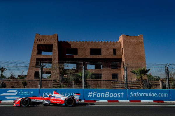 2016/2017 FIA Formula E Championship.
Marrakesh ePrix, Circuit International Automobile Moulay El Hassan, Marrakesh, Morocco.
Saturday 12 November 2016.
Felix Rosenqvist (SWE), Mahindra Racing, Spark-Mahindra, Mahindra M3ELECTRO. 
Photo: Zak Mauger/Jaguar Racing
ref: Digital Image _X0W5788