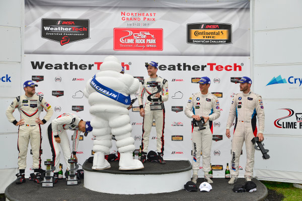 IMSA WeatherTech SportsCar Championship
Northeast Grand Prix
Lime Rock Park, Lakeville, CT USA
Saturday 22 July 2017
911, Porsche, Porsche 911 RSR, GTLM, Patrick Pilet, Dirk Werner, Victory Lane
World Copyright: Gavin Baker
LAT Images