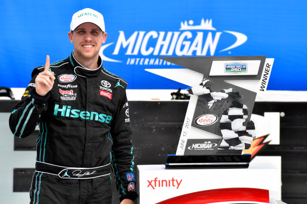 NASCAR XFINITY Series
Irish Hills 250
Michigan International Speedway, Brooklyn, MI USA
Saturday 17 June 2017
Denny Hamlin, Hisense Toyota Camry celebrates his win in Victory Lane
World Copyright: Nigel Kinrade
LAT Images NASCAR XFINITY Series
Irish Hills 250
Michigan International Speedway, Brooklyn, MI USA
Saturday 17 June 2017
Denny Hamlin, Hisense Toyota Camry celebrates his win in Victory Lane
World Copyright: Nigel Kinrade
LAT Images
