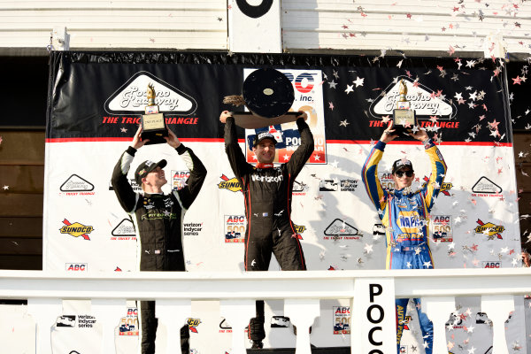 Verizon IndyCar Series
ABC Supply 500
Pocono Raceway, Long Pond, PA USA
Monday 21 August 2017
Josef Newgarden, Team Penske Chevrolet, Will Power, Team Penske Chevrolet and Alexander Rossi, Curb Andretti Herta Autosport with Curb-Agajanian Honda
World Copyright: Gregg Feistman
LAT Images