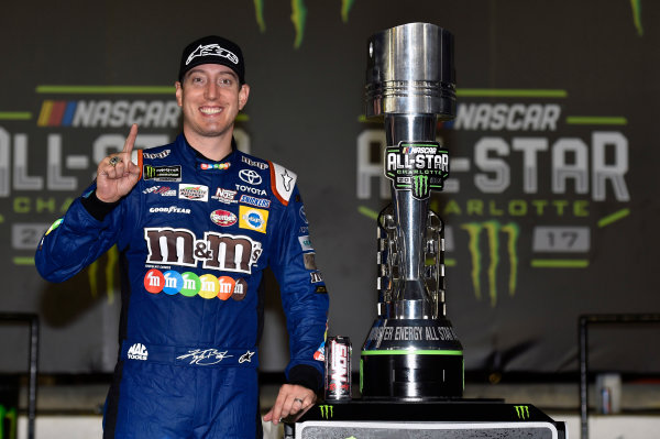 Monster Energy NASCAR Cup Series
Monster Energy NASCAR All-Star Race
Charlotte Motor Speedway, Concord, NC USA
Saturday 20 May 2017
Kyle Busch, Joe Gibbs Racing, M&M's Caramel Toyota Camry celebrates his win in Victory Lane
World Copyright: Nigel Kinrade
LAT Images
ref: Digital Image 17CLT1nk07356