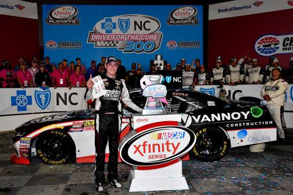 NASCAR XFINITY Series
Drive for the Cure 300
Charlotte Motor Speedway, Concord, NC
Sunday 8 October 2017
Alex Bowman, HendrickCars.com Chevrolet Camaro wins
World Copyright: Rusty Jarrett
LAT Images NASCAR XFINITY Series
Drive for the Cure 300
Charlotte Motor Speedway, Concord, NC
Sunday 8 October 2017
Alex Bowman, HendrickCars.com Chevrolet Camaro wins
World Copyright: Rusty Jarrett
LAT Images