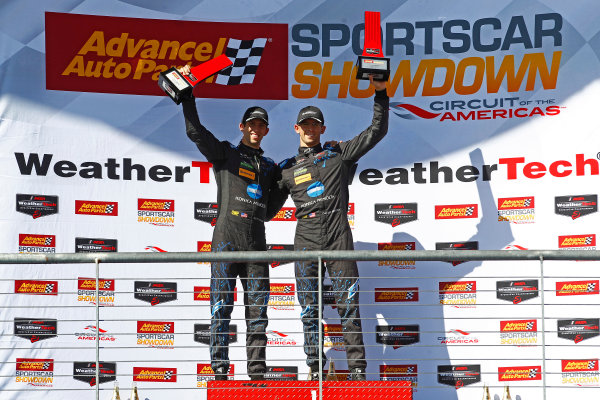 IMSA WeatherTech SportsCar Championship
Advance Auto Parts SportsCar Showdown
Circuit of The Americas, Austin, TX USA
Saturday 6 May 2017
10, Cadillac DPi, P, Ricky Taylor, Jordan Taylor celebrate on the podium
World Copyright: Phillip Abbott
LAT Images