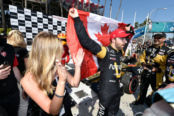 2017 Verizon IndyCar Series
Toyota Grand Prix of Long Beach
Streets of Long Beach, CA USA
Sunday 9 April 2017
James Hinchcliffe celebrates the win in victory lane
World Copyright: Scott R LePage/LAT Images
ref: Digital Image lepage-170409-LB-7637 2017 Verizon IndyCar Series
Toyota Grand Prix of Long Beach
Streets of Long Beach, CA USA
Sunday 9 April 2017
James Hinchcliffe celebrates the win in victory lane
World Copyright: Scott R LePage/LAT Images
ref: Digital Image lepage-170409-LB-7637