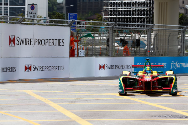 FIA Formula E Hong Kong e-Prix.
Second Practice Session.
Lucas Di Grassi (BRA), ABT Schaeffler Audi Sport, Spark-Abt Sportsline, ABT Schaeffler FE02.
Hong Kong Harbour, Hong Kong, Asia.
Sunday 9 October 2016.
Photo: Adam Warner / FE / LAT
ref: Digital Image _14P5894
