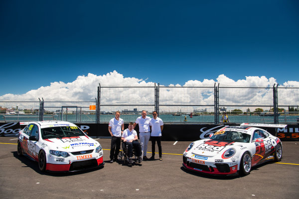 2017 Supercars Championship Round 14. 
Newcastle 500, Newcastle Street Circuit, Newcastle, Australia.
Thursday November 23rd to Sunday November 27th 2017.
Cameron McConville, 23 Red Racing, Lucas Dumbrell, 23 Red Racing, Phil Munday, of 23 Red Racing, John Steffensen, 23 Red Racing.
World Copyright: Daniel Kalisz/LAT Images
Ref: Digital Image 231117_VASCR14_DKIMG_0189.jpg