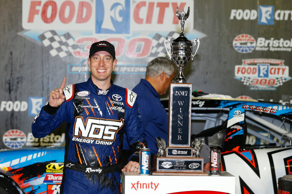NASCAR XFINITY Series
Food City 300
Bristol Motor Speedway, Bristol, TN USA
Friday 18 August 2017
Kyle Busch, NOS Rowdy Toyota Camry, celebrates in victory lane.
World Copyright: John K Harrelson
LAT Images NASCAR XFINITY Series
Food City 300
Bristol Motor Speedway, Bristol, TN USA
Friday 18 August 2017
Kyle Busch, NOS Rowdy Toyota Camry, celebrates in victory lane.
World Copyright: John K Harrelson
LAT Images