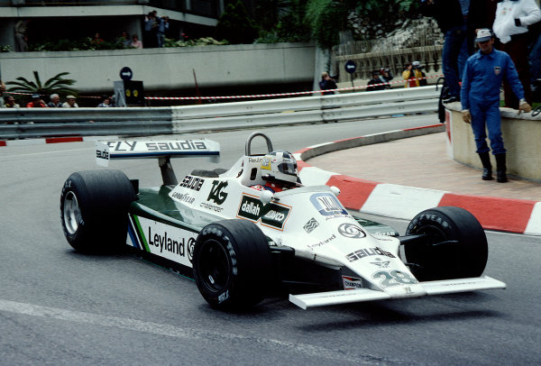 1980 Monaco Grand Prix.
Monte Carlo, Monaco.
15-18 May 1980.
Carlos Reutemann (Williams FW07B Ford) 1st position.
Ref-80 MON 43.
World Copyright - LAT Photographic

