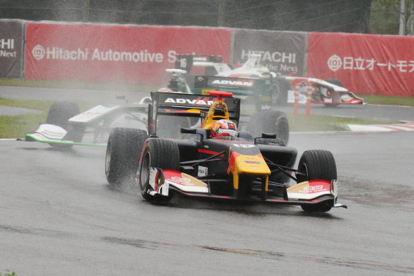 2017 Japanese Super Formula.
Suzuka, Japan. 21st - 22nd October 2017. Rd 7. Cancelled race due to Typhoon.
2017 Driver?s 2nd position & Rookie of the Year Pierre Gasly ( #15 TEAM MUGEN SF14 ) action
World Copyright: Yasushi Ishihara / LAT Images.
Ref: 2017_SF_Rd7_014