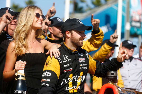 2017 Verizon IndyCar Series
Toyota Grand Prix of Long Beach
Streets of Long Beach, CA USA
Sunday 9 April 2017
James Hinchcliffe celebrates on the podium
World Copyright: Phillip Abbott/LAT Images
ref: Digital Image lat_abbott_lbgp_0417_15136 2017 Verizon IndyCar Series
Toyota Grand Prix of Long Beach
Streets of Long Beach, CA USA
Sunday 9 April 2017
James Hinchcliffe celebrates on the podium
World Copyright: Phillip Abbott/LAT Images
ref: Digital Image lat_abbott_lbgp_0417_15136
