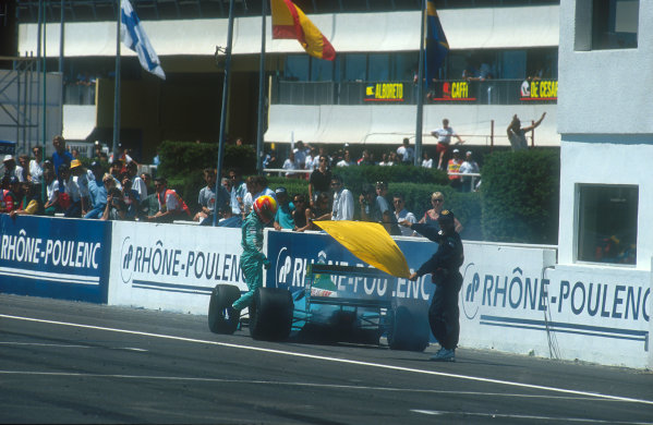 1990 French Grand Prix.
Paul Ricard, Le Castellet, France.
6-8 July 1990.
Mauricio Gugelmin (Leyton House CG901 Judd) retires on lap 58 with an engine failure after he had been running in a comfortable 2nd position.
Ref-90 FRA 16.
World Copyright - LAT Photographic
1990 French Grand Prix.
Paul Ricard, Le Castellet, France.
6-8 July 1990.
Mauricio Gugelmin (Leyton House CG901 Judd) retires on lap 58 with an engine failure after he had been running in a comfortable 2nd position.
Ref-90 FRA 16.
World Copyright - LAT Photographic