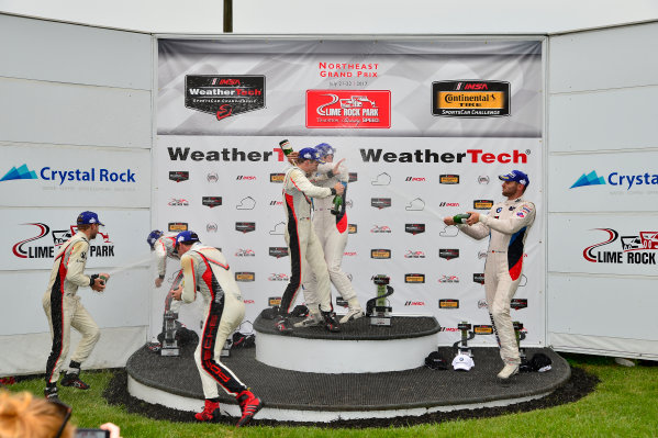 IMSA WeatherTech SportsCar Championship
Northeast Grand Prix
Lime Rock Park, Lakeville, CT USA
Saturday 22 July 2017
911, Porsche, Porsche 911 RSR, GTLM, Patrick Pilet, Dirk Werner, Victory Lane
World Copyright: Gavin Baker
LAT Images