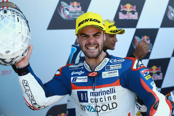 2017 Moto3 Championship - Round 3
Circuit of the Americas, Austin, Texas, USA
Sunday 23 April 2017
Podium: race winner Romano Fenati, Marinelli Rivacold Snipers
World Copyright: Gold and Goose Photography/LAT Images
ref: Digital Image Moto3-Post-500-2967 2017 Moto3 Championship - Round 3
Circuit of the Americas, Austin, Texas, USA
Sunday 23 April 2017
Podium: race winner Romano Fenati, Marinelli Rivacold Snipers
World Copyright: Gold and Goose Photography/LAT Images
ref: Digital Image Moto3-Post-500-2967