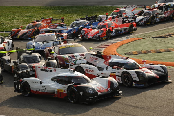2017 FIA World Endurance Championship,
31st March - 2nd April, 2017, Monza Prologue,
1 Neel Jani (CHE) \ Andr? Lotterer (DEU) \ NickTandy (GBR) - PORSCHE LMP TEAM - Porsche 919 Hybrid andAnthony Davidson (GBR) \ Kazuki Nakajima (JPN) - TOYOTA GAZOO RACING - Toyota TS050 ? Hybrid
World Copyright: JEP/LAT Images. 2017 FIA World Endurance Championship,
31st March - 2nd April, 2017, Monza Prologue,
1 Neel Jani (CHE) \ Andr? Lotterer (DEU) \ NickTandy (GBR) - PORSCHE LMP TEAM - Porsche 919 Hybrid andAnthony Davidson (GBR) \ Kazuki Nakajima (JPN) - TOYOTA GAZOO RACING - Toyota TS050 ? Hybrid
World Copyright: JEP/LAT Images.