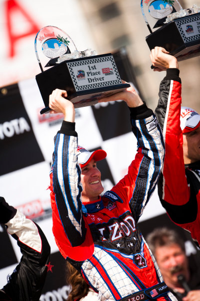 Long Beach. California, USA. 16th - 18th April 2010.
Ryan Hunter - Reay, (Andretti Autosport) celebrates victory on the podium with Justin Wilson, (Dreyer and Reinbold Racing) and Will Power, (Verizon Team Penske).
Portrait.
World Copyright: Drew Gibson/LAT Photographic.
Digital Image _Y2Z2561 Long Beach. California, USA. 16th - 18th April 2010.
Ryan Hunter - Reay, (Andretti Autosport) celebrates victory on the podium with Justin Wilson, (Dreyer and Reinbold Racing) and Will Power, (Verizon Team Penske).
Portrait.
World Copyright: Drew Gibson/LAT Photographic.
Digital Image _Y2Z2561