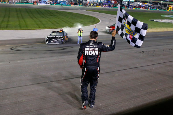 Monster Energy NASCAR Cup Series
Quaker State 400
Kentucky Speedway, Sparta, KY USA
Saturday 8 July 2017
Martin Truex Jr, Furniture Row Racing, Furniture Row/Denver Mattress Toyota Camry celebrates his win 
World Copyright: Russell LaBounty
LAT Images