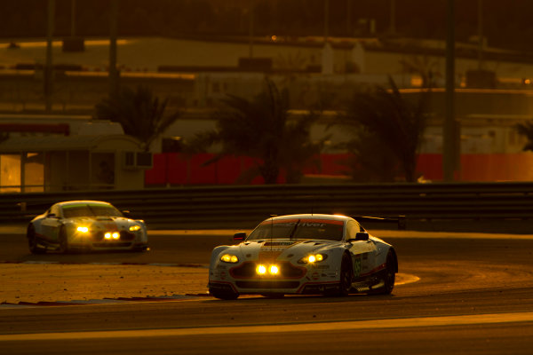 2015 FIA World Endurance Championship
Bahrain 6-Hours
Bahrain International Circuit, Bahrain
Saturday 21 November 2015.
Christoffer Nygaard, Marco S?rensen, Nicki Thiim (#95 GTE PRO Aston Martin Racing Aston Martin Vantage V8) leads Darren Turner, Jonny Adam (#97 GTE PRO Aston Martin Racing Aston Martin Vantage V8).
World Copyright: Sam Bloxham/LAT Photographic
ref: Digital Image _G7C1697