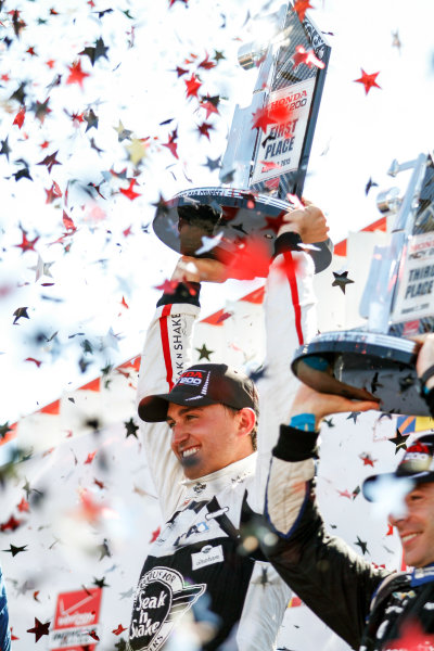 31 July - 2 August, 2015, Lexington, Ohio USA
Graham Rahal celebrates his win
?2015, Sam Cobb
LAT Photo USA