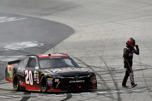 NASCAR Xfinity Series
Fitzgerald Glider Kits 300
Bristol Motor Speedway, Bristol, TN USA
Saturday 22 April 2017
Erik Jones, Reser's American Classic Toyota Camry celebrates his win with a burnout
World Copyright: Nigel Kinrade
LAT Images
ref: Digital Image 17BRI1nk07010 NASCAR Xfinity Series
Fitzgerald Glider Kits 300
Bristol Motor Speedway, Bristol, TN USA
Saturday 22 April 2017
Erik Jones, Reser's American Classic Toyota Camry celebrates his win with a burnout
World Copyright: Nigel Kinrade
LAT Images
ref: Digital Image 17BRI1nk07010
