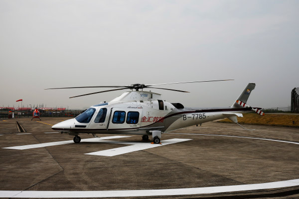 Shanghai International Circuit, Shanghai, China. 
Saturday 08 April 2017.
The Augusta-Westland AW109SP Medical Helicopter at the centre of the lack of on-track activity on Friday.
World Copyright: Andy Hone/LAT Images
ref: Digital Image _ONZ5088