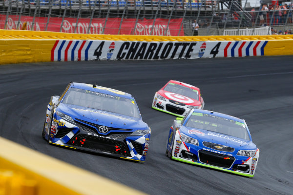 Monster Energy NASCAR Cup Series
Bank of America 500
Charlotte Motor Speedway, Concord, NC
Sunday 8 October 2017
Brett Moffitt, BK Racing, Champion Machinery Toyota Camry and Jamie McMurray, Chip Ganassi Racing, Sherwin-Williams Chevrolet SS
World Copyright: Russell LaBounty
LAT Images