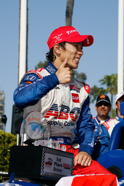 19-21 April 2013, Long Beach, California USA
Race Winner Takuma Sato.(c)2013, Todd Davis
LAT Photo USA