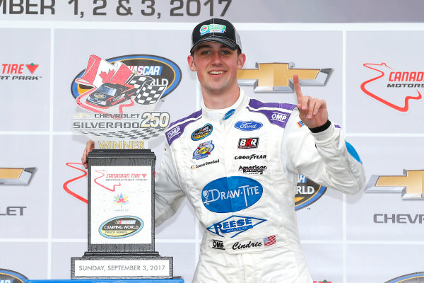 NASCAR Camping World Truck Series
Chevrolet Silverado 250
Canadian Tire Motorsport Park
Bowmanville, ON CAN
Sunday 3 September 2017
Austin Cindric, Draw-Tite\Reese Ford F150 celebrates in victory lane
World Copyright: Russell LaBounty
LAT Images NASCAR Camping World Truck Series
Chevrolet Silverado 250
Canadian Tire Motorsport Park
Bowmanville, ON CAN
Sunday 3 September 2017
Austin Cindric, Draw-Tite\Reese Ford F150 celebrates in victory lane
World Copyright: Russell LaBounty
LAT Images