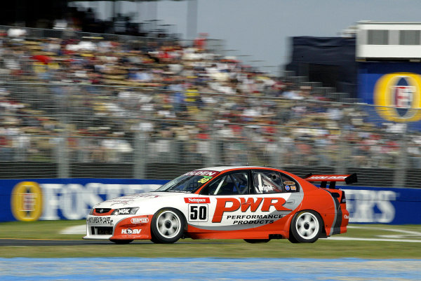 2004 Australian V8 Supercars.
Non-Championship Round. Albert Park, Melbourne, 5th - 7th March.
V8 Supercar driver Jason Bright in action in his new 04 Commodore. He went on to win the weekend .
World Copyright: Mark Horsburgh/LAT Photographic
ref: Digital Image Only 2004 Australian V8 Supercars.
Non-Championship Round. Albert Park, Melbourne, 5th - 7th March.
V8 Supercar driver Jason Bright in action in his new 04 Commodore. He went on to win the weekend .
World Copyright: Mark Horsburgh/LAT Photographic
ref: Digital Image Only