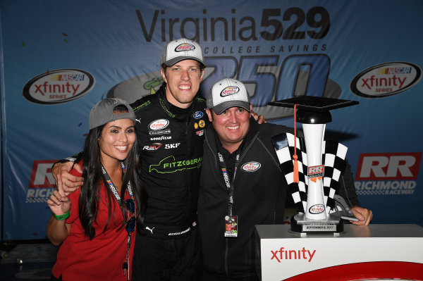 NASCAR XFINITY Series
Virginia529 College Savings 250
Richmond Raceway, Richmond, VA USA
Saturday 9 September 2017
Brad Keselowski, Fitzgerald Glider Kits Ford Mustang wins
World Copyright: Rusty Jarrett
LAT Images NASCAR XFINITY Series
Virginia529 College Savings 250
Richmond Raceway, Richmond, VA USA
Saturday 9 September 2017
Brad Keselowski, Fitzgerald Glider Kits Ford Mustang wins
World Copyright: Rusty Jarrett
LAT Images