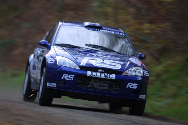 2001 FIA World Rally Championship.
Rally Of Great Britain. Cardiff, Wales. 
November 22-25th.
Mark Higgins, Ford Focus RS WRC.
Stage One.
Photo: Paul Dowker/LAT Photographic.
World - LAT Photographic.
8
9mb DIgital File Only