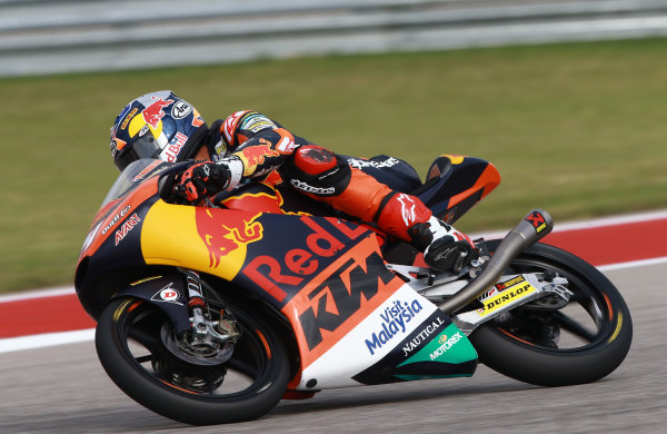 2017 Moto3 Championship - Round 3
Circuit of the Americas, Austin, Texas, USA
Friday 21 April 2017
Bo Bendsneyder, Red Bull KTM Ajo
World Copyright: Gold and Goose Photography/LAT Images
ref: Digital Image Moto3-500-1520